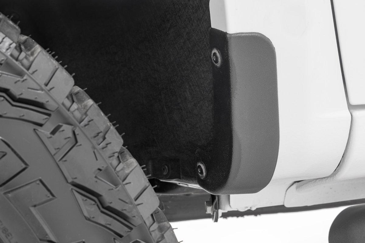 Chevrolet Silverado 1500 Mud Flap Delete Kit - Rough Country - Tri-Blend ABS - '19-'24